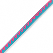 Tekstlint waves Neon blue-pink