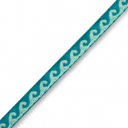 Tekstlint waves Turquoise-blue