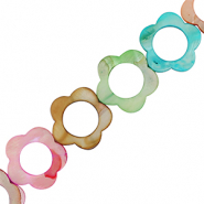 Schelp kralen flower Multicolour