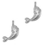 Metaal bedels DQ seal Antiek zilver (nikkelvrij)