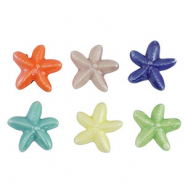 Keramiek kraal starfish Multicolour