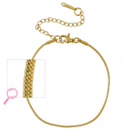 Armbanden van Stainless steel Roestvrij staal (RVS) Gold