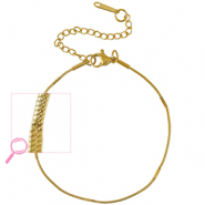 Armbanden van Stainless steel Roestvrij staal (RVS) Gold