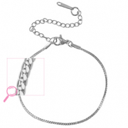 Armbanden van Stainless steel Roestvrij staal (RVS) Silver