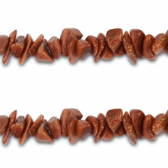 Chipstone kraal Glitter brick brown