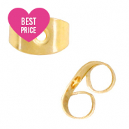 Benodigdheden van Stainless steel Roestvrij staal (RVS) oorbellen stoppers Goud