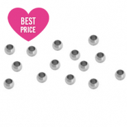 Benodigdheden van Stainless steel Roestvrij staal (RVS) knijpkralen 3mm Zilver