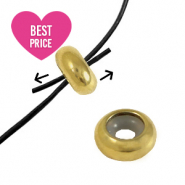 Benodigdheden van Stainless steel Roestvrij staal (RVS) bead stopper 10x4mm Gold