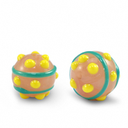 Kralen van acryl dots Green-yellow