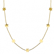 Kettingen van Stainless steel Roestvrij staal (RVS) flower Gold