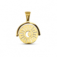 Bedels van Stainless steel Roestvrij staal (RVS) rotate sun Gold