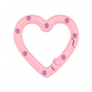 Gekleurde onderdelen voor sleutelhanger hart Pink-purple