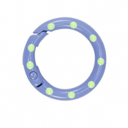 Gekleurde onderdelen voor sleutelhanger ring Blue-green