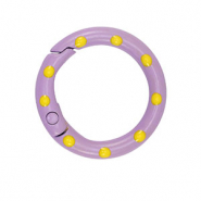 Gekleurde onderdelen voor sleutelhanger ring Purple-yellow