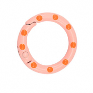 Gekleurde onderdelen voor sleutelhanger ring Pink-orange