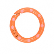 Gekleurde onderdelen voor sleutelhanger ring Orange-pink