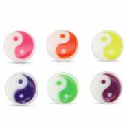Acryl letterkralen Yin & Yang Multicolor