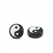 Acryl letterkralen Yin & Yang Black-white