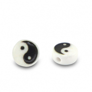 Acryl letterkralen Yin & Yang White-black