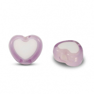 Acryl kralen heart Lilac