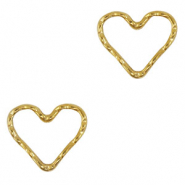 Bedels/tussenstuk van Stainless steel Roestvrij staal (RVS) heart Gold