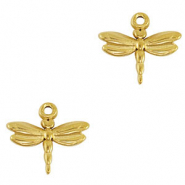 Bedels van Stainless steel Roestvrij staal (RVS) dragonfly Gold