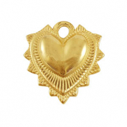 Bedels van Stainless steel Roestvrij staal (RVS) heart Gold