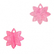 Hangers van resin flower Pink