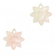 Hangers van resin flower Light pink