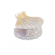 Haaraccessoires haarklem shell Lilac-gold