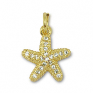 Brass TQ metaal bedels starfish Gold
