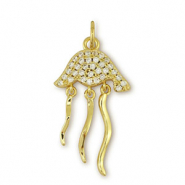 Brass TQ metaal bedels jellyfish Gold