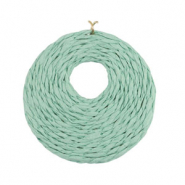 Hangers van raffia 53mm Mint green