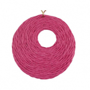 Hangers van raffia 53mm Fuchsia