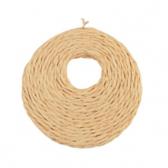 Hangers van raffia 53mm Light peach