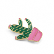 Broches cactus Green-pink-gold