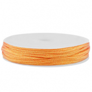 Macram&eacute; gevlochten draad 1mm Orange metallic