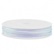Macram&eacute; gevlochten draad 1mm Light blue-purple metallic