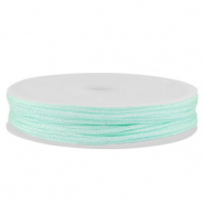 Macram&eacute; gevlochten draad 1mm Light mint green metallic