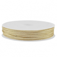 Macram&eacute; gevlochten draad 1mm Light gold metallic
