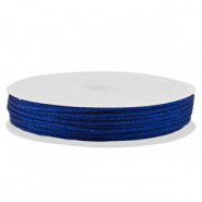 Macram&eacute; gevlochten draad 0,8mm Blue metallic