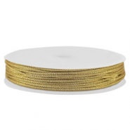 Macram&eacute; gevlochten draad 0,8mm Gold metallic
