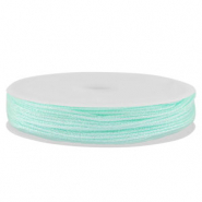 Macram&eacute; gevlochten draad 0,8mm Light mint green metallic