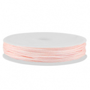 Macram&eacute; gevlochten draad 0,8mm Light pink metallic