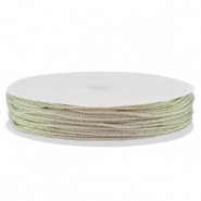 Macram&eacute; gevlochten draad 0,8mm Silver-pink metallic