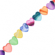 Schelp kralen heart Multicolour
