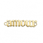 Bedels van Stainless steel Roestvrij staal (RVS) tussenstuk ''amour'' Gold