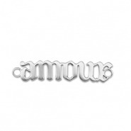 Bedels van Stainless steel Roestvrij staal (RVS) tussenstuk ''amour'' Silver