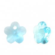 Hanger van Crystal glas flower Aqua