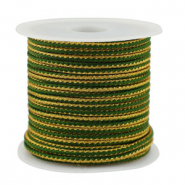 Trendy koord gevlochten 2.3mm Moss green-gold